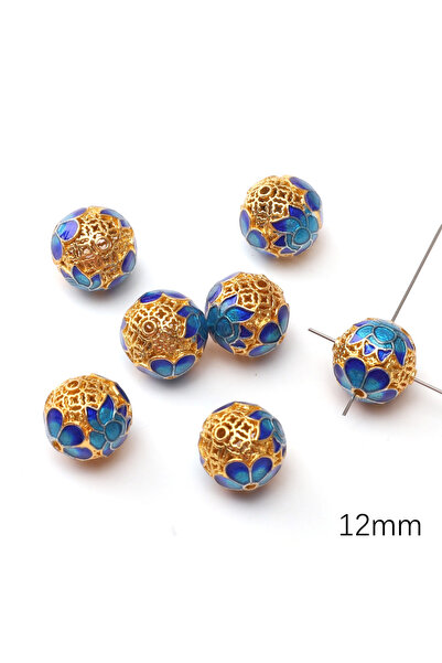 Choice9 1pc B3 Cloisonné Alloy Enameled Colorful Round Beads Loose Spacer Bea...