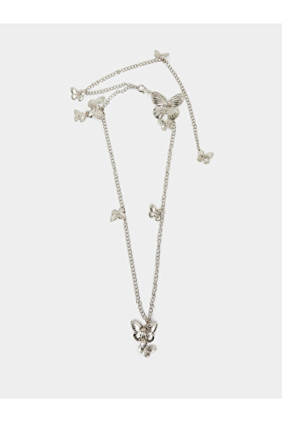 Styli Women Silver Butterfly Chain Belt