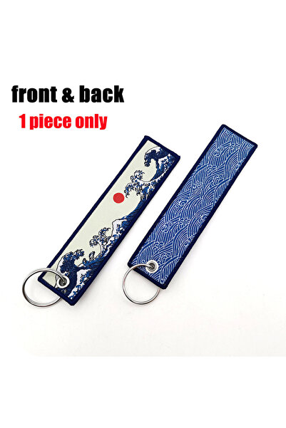 Choice5 07 JDM Modification Culture Keychain Hokkaido waves Keyring Strip Clo...