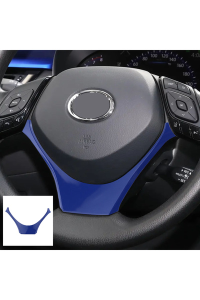 Choice3 Blue ABS Car Steering Wheel Panel Decoration Cover Trim Moulding Stic...
