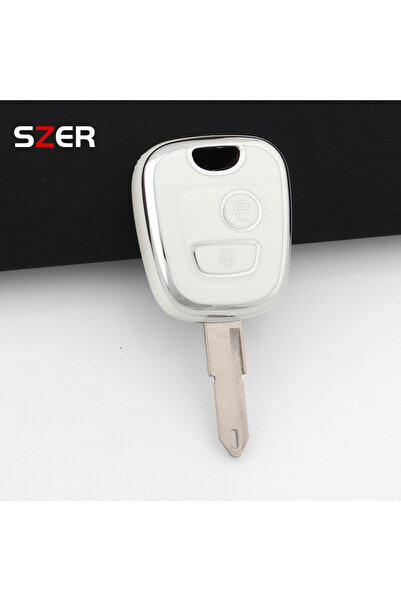 Choice9 White only case Pink TPU Car Remote Smart Key Case Shell For Peugeot ...