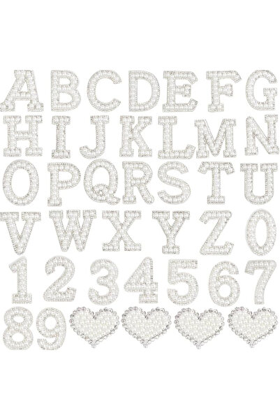 Choice5 40pcs (have sticker) 26pcs A-Z English Letter Glitter Pearls Rhinesto...