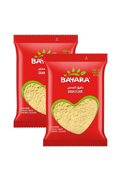 Bayara عبوة اقتصادية من دقيق الحمص، 2 × 1 كجم، دقيق حمص ممتاز للطبخ والخبز