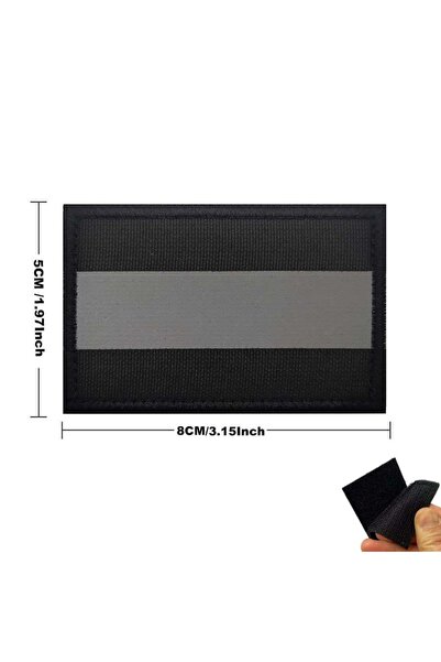 Choice12 HK-04-أسود-8×5 سم شريط عاكس للضوء، رقعة شارة إنقاذ مع شريط لاصق، شعا...