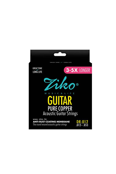 choice2 DR-012 ZIKO Acoustic Guitar String Red per Coated DR-010 DR-011 DR-01...