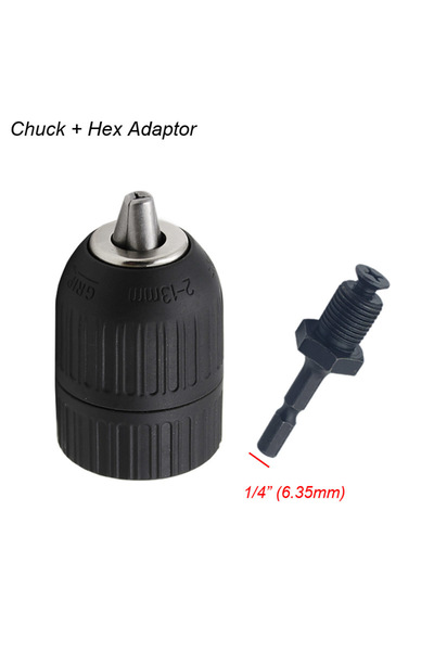 Choice1 Chuck Hex Adapter Keyless Drilling Chuck 2-13mm Converter 1/2"-20UNF ...