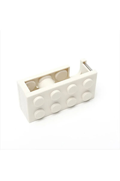 Choice1 قطعة واحدة - قاطع شريط لاصق أبيض، حامل شريط لاصق شفاف لأدوات المكتب ا...