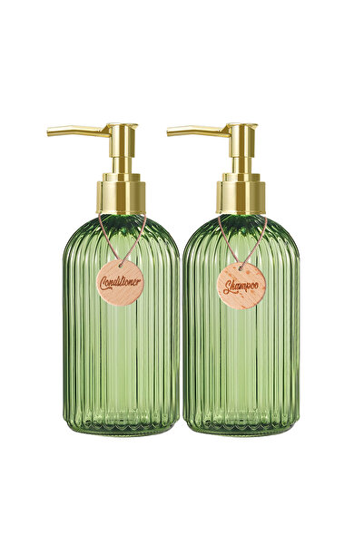 choice2 مجموعة من قطعتين سعة 500 مل - زجاجة شامبو وبلسم وغسول للجسم قابلة لإع...