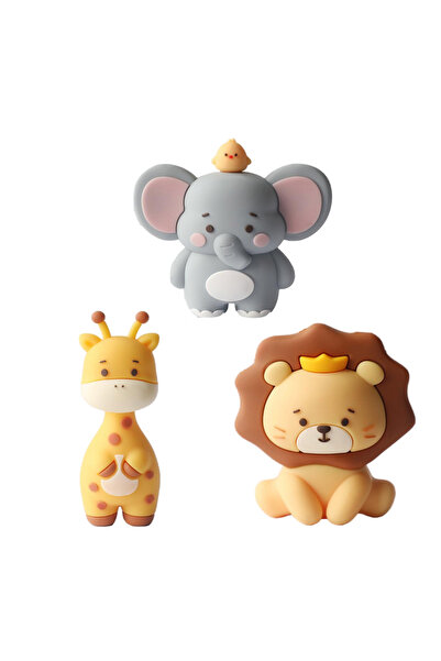 Choice25 مجموعة من 3 قطع لتزيين كعكة حفل استقبال مولود جديد بثيم سفاري الغابة...