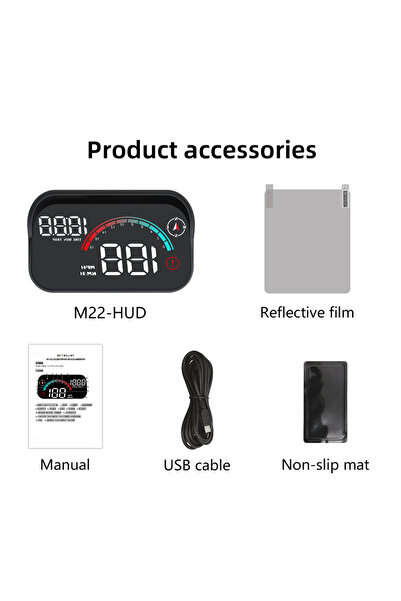 choice2 M22 New M22 Car GPS Head Up Display Speed RPM KMH MPH HUD GPS Speedom...
