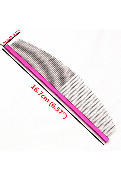Choice9 1Pcs 7999 Fen Pet Comb Aluminium Handle Dog Grooming Comb Colorful Ca...