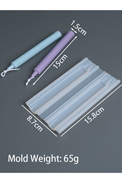choice2 قالب سيليكون صغير الحجم (S/M/L) لصنع شموع طويلة على شكل عصا شمع عطرية...