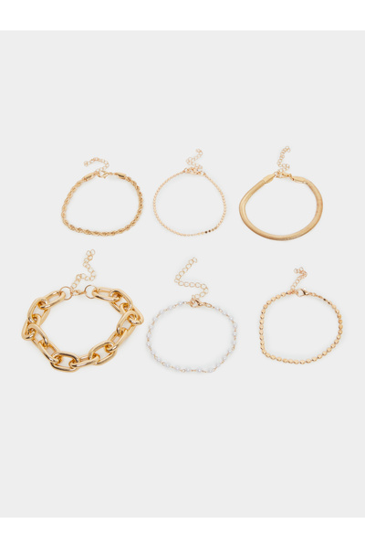 Styli Pack of 6 - Assorted Chain Gold Bracelet