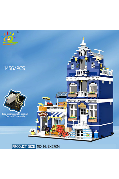 Choice5 no light no box NO.2 HUIQIBAO Toys M City Corner Coffee Shop Architec...