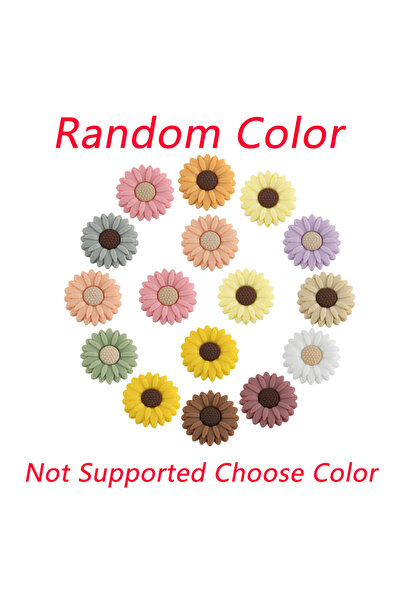 Choice23 ١٥ قطعة من خرز السيليكون الصغير على شكل زهرة الأقحوان وعباد الشمس، ت...