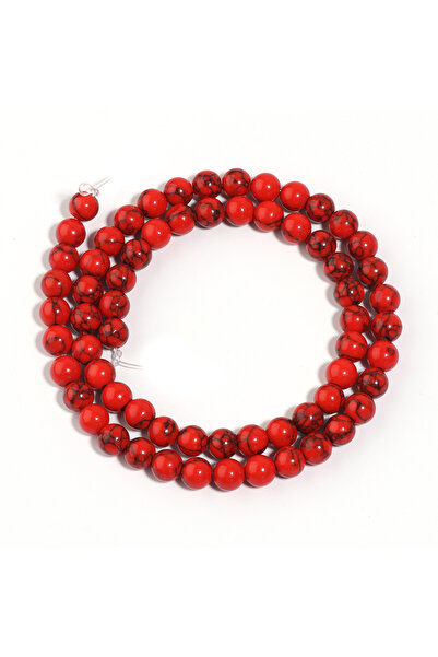 Choice3 Red pine stone 6mm 1 Strand Red Turquoise Stone Beads 4/6/8/10/12mm R...