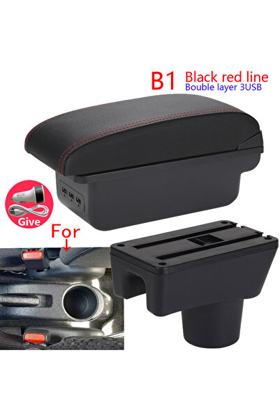 Choice5 B1 Black red 3USB For Mitsubishi Attrage Mirage Armrest Box For Dodge...