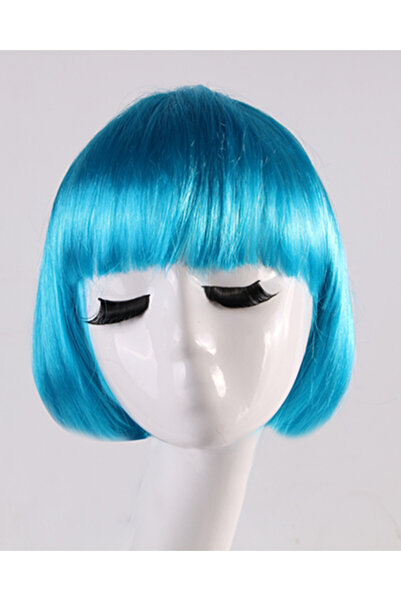Choice3 One Size SKY BLUE Synthetic Short BOB Full Wig Multiple Colors Cospla...