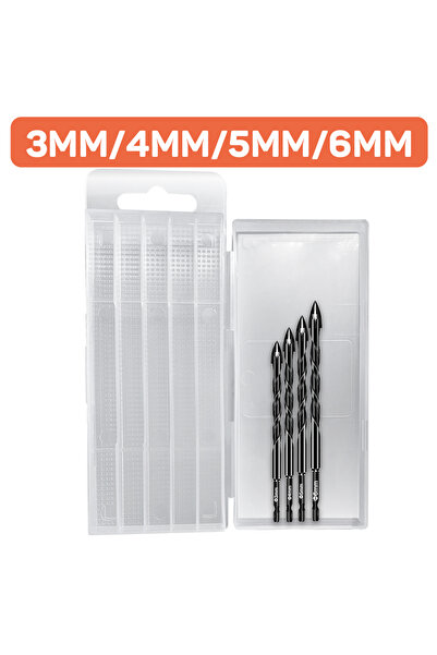 Choice6 منشار ثقب أسود 3 4 5 6 مم سداسي متقاطع للبلاط والزجاج والأسمنت والمعا...