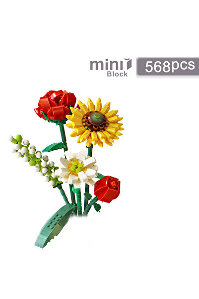 Choice5 بدون العلبة الأصلية، باقة زهور رومانسية من الورود وعباد الشمس والنرجس...