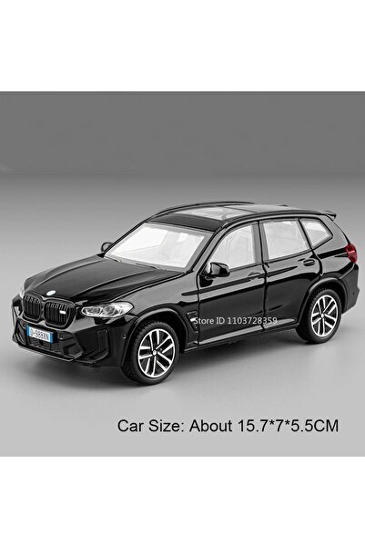 Choice3 سيارة لعبة X3M سوداء بمقياس 1:32 M4، تعمل بالسحب للخلف، مزودة بموسيقى...