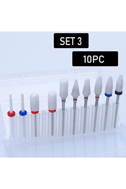 Choice3 مجموعة رؤوس حفر الأظافر SET28-HH3، 10 قطع، طقم قواطع طحن سيراميك، آلة...