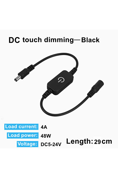 Choice3 DC-Touch-Black Knob Touch Dimming Switch USB DC Plug Smart Dimmable 0...