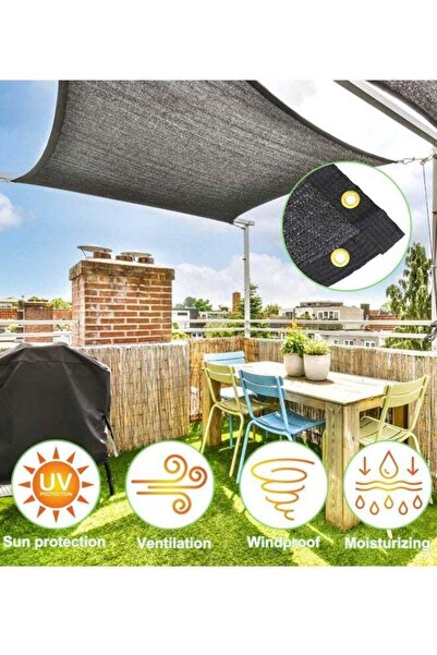 Generic شراع مظلة شمسية، شبكة مظلة شمسية 2 × 5 أمتار، شبكة واقية من الشمس سمي...