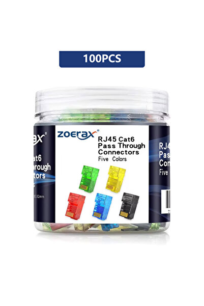 Choice Mix Colors 100PCS ZOERAX 200/100/50PCS RJ45 Cat6 CAT5E Pass Through UT...
