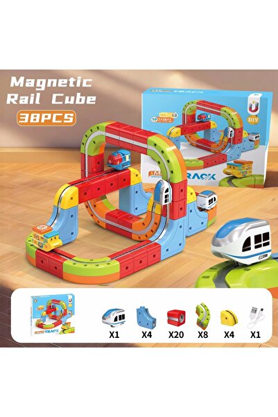 Choice1 38 قطعة من ألعاب قطار المسار المغناطيسي للأطفال، قطار إلكتروني سحري ل...
