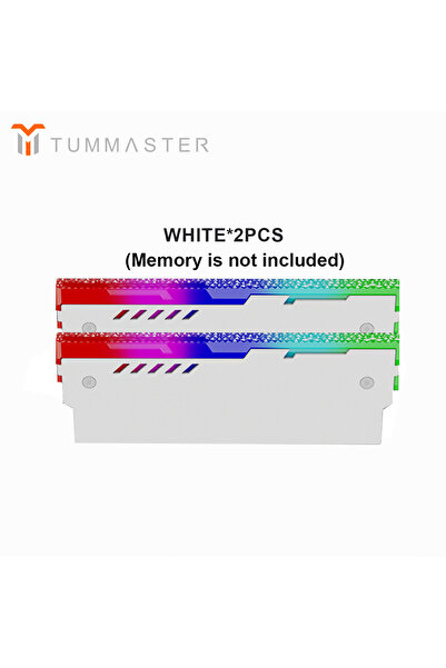 choice2 White 2PC TUMMASTER Computer ARGB RAM Memory Heatsink Cooler with The...