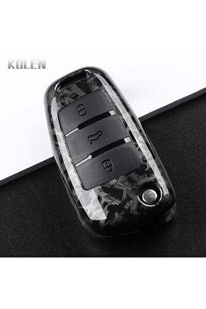 Choice1 F-Carbon ABS Carbon Fiber Car Key Case Cover For Audi C6 R8 A1 A3 Q3 ...