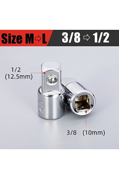 Choice 3-8 to 1-2 1/2,1/4,3/8 Ratchets Wrench Socket Adapter Converter Transf...
