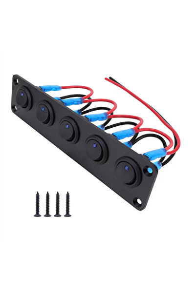 choice2 لوحة مفاتيح دائرية زرقاء CP-5260-05 20A مع 3 دبابيس من الألومنيوم الم...