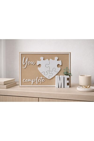 OEM Decorative puzzle ornament statuette "You complete me", mini built-in vas...