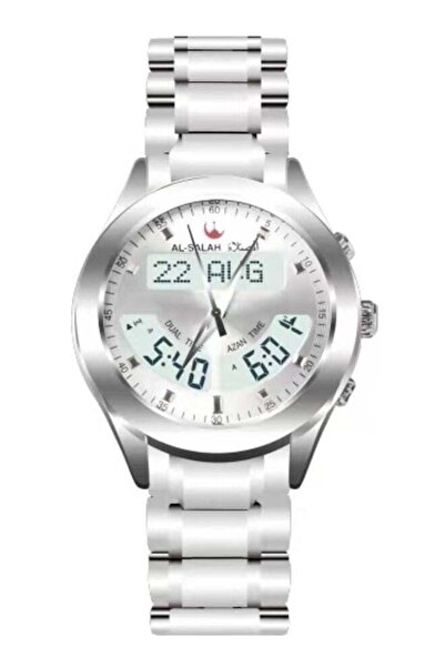 al salah Watches For Men's And Women Azan Prayer Water Resistant Stainless St...
