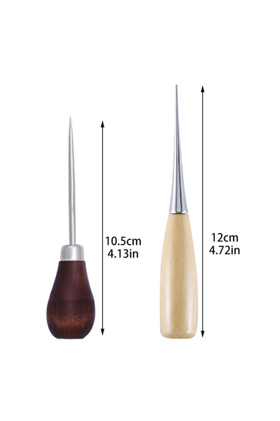 Choice7 6 MIUSIE Professional Leather Wood Handle Awl Gourd Crhet Needle Poin...