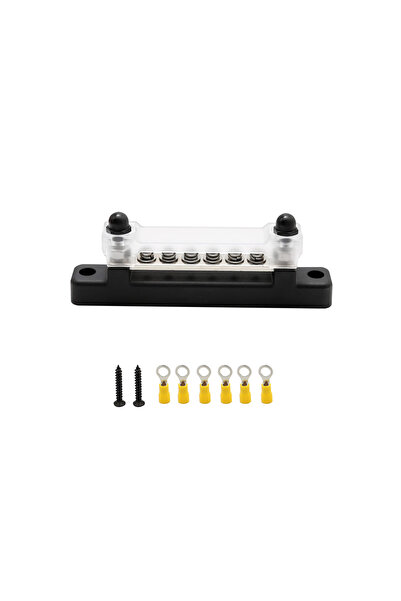 Choice3 موزع طاقة أسود بستة أطراف 12 فولت، قضيب توصيل بحري، طرف بطارية 150 أم...