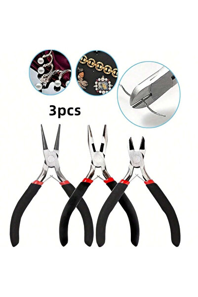 Choice3 طقم أدوات مجوهرات حديدية مكون من 3 قطع (4/3/1 قطعة) يتضمن كماشة إبرة،...