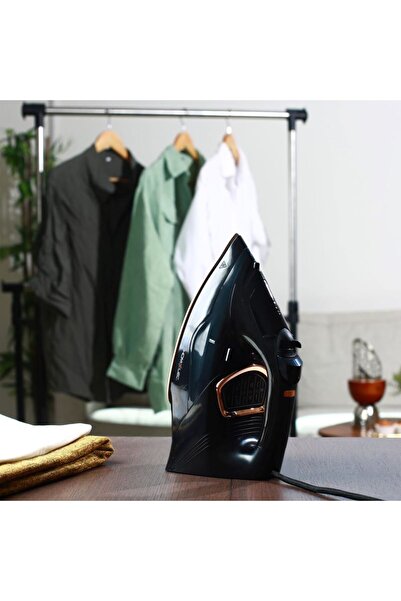 Home Elec Home Electric Steam Iron 2200 Watt Black