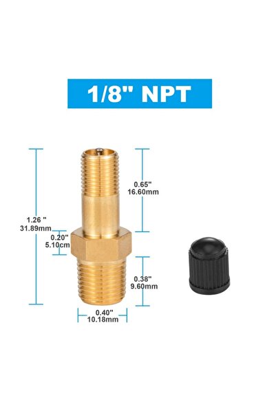 choice2 1-8NPT 32mm 1/4 NPT 1/8 NPT M10 Air Compressor Tanks Fill Valve Anti-...