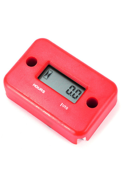 choice2 Red Motorcycle Hour Counter Meter Inductive Digital Engine Battery Ti...