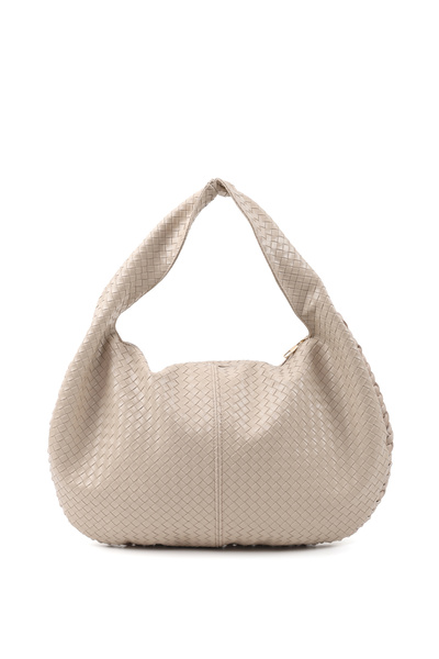 SHAKA Mink Shk311 Knitted Patterned Faux Leather, Zippered, Single Compartmen...