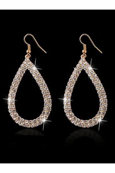 Take Two By Styli Teardrop Rhinestone Earrings