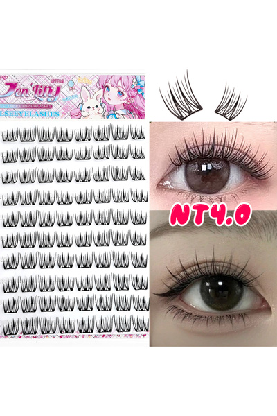 Choice1 10 صفوف من الرموش الصناعية الكورية الأنيقة NT4.0 بتصميم مستوحى من موس...