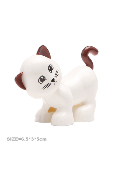 Choice51 Big white cat Big Size Building Blks Cat Dog Pig Rabbit Model Access...