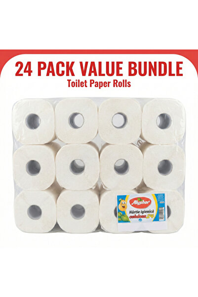 Alyshor Hârtie igienică premium din celuloză, 24 buc.