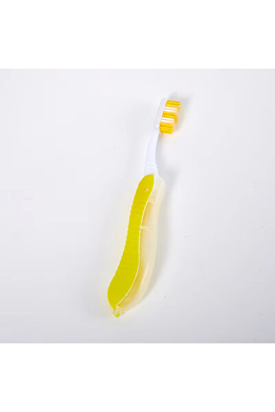 choice2 Yellow Travel Folding Toothbrush Portable Toothbrush Built in Cover M...