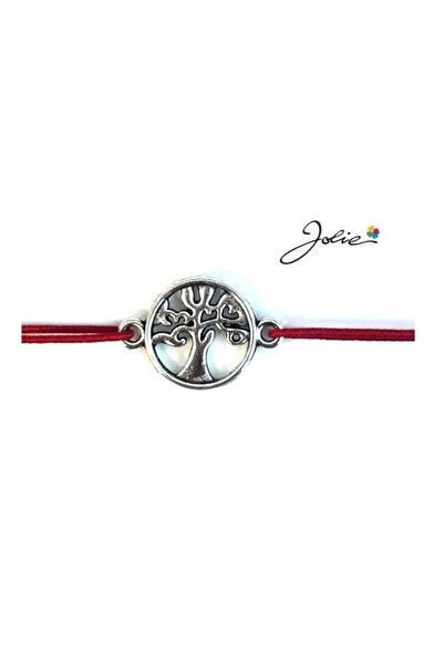 Flippy Βραχιόλι με Μεταλλικό Μενταγιόν, Jolie, Κόκκινο Υφασμάτινο Κορδόνι, Κο...