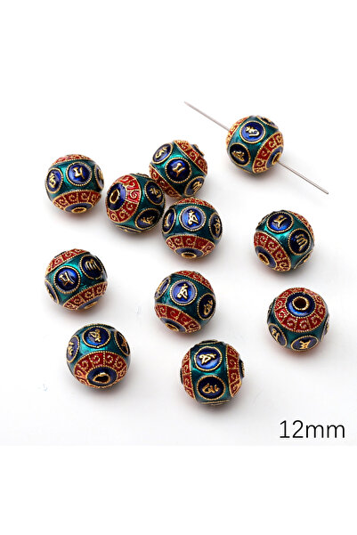 Choice6 1pc A7 Cloisonné Alloy Enameled Colorful Round Beads Loose Spacer Bea...